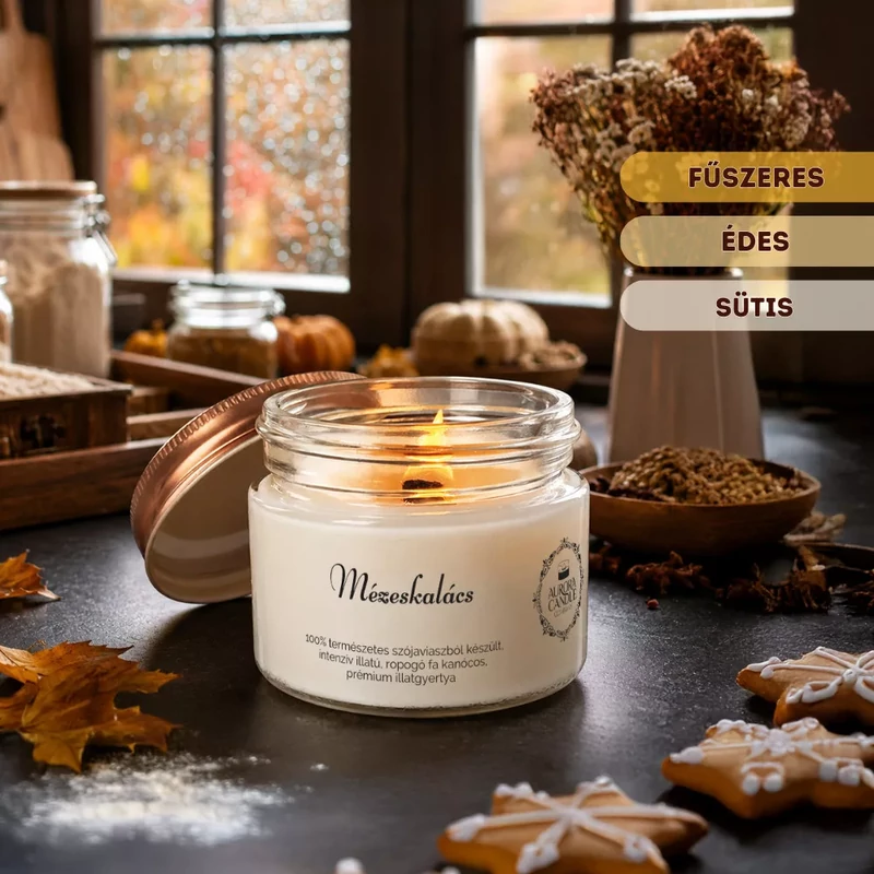 Aurora Candle Mézeskalács Vintage illatgyertya 140g