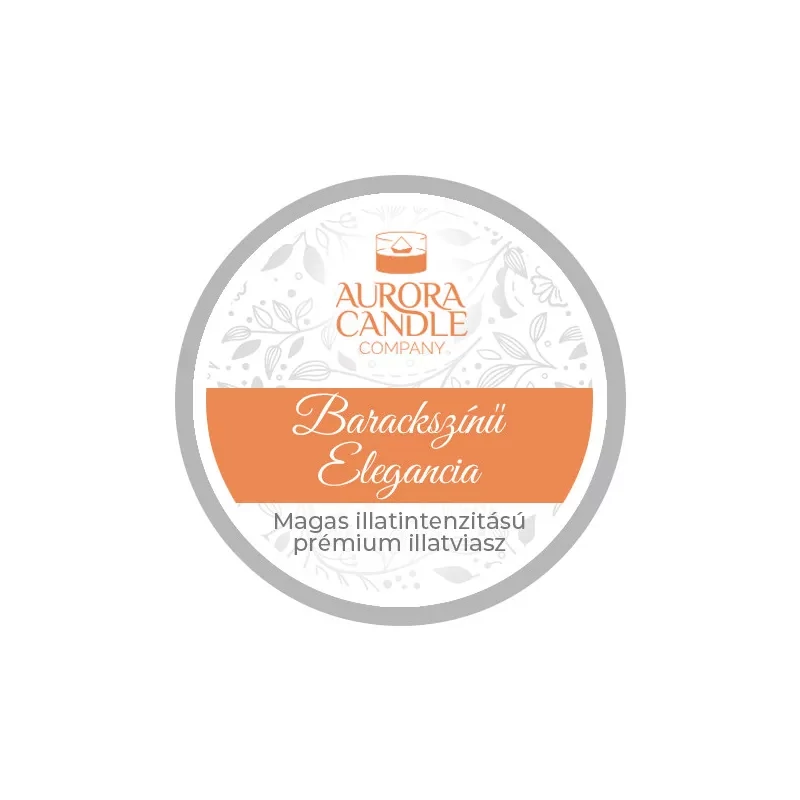 Aurora Candle Barackszínű Elegancia mini illatviasz
