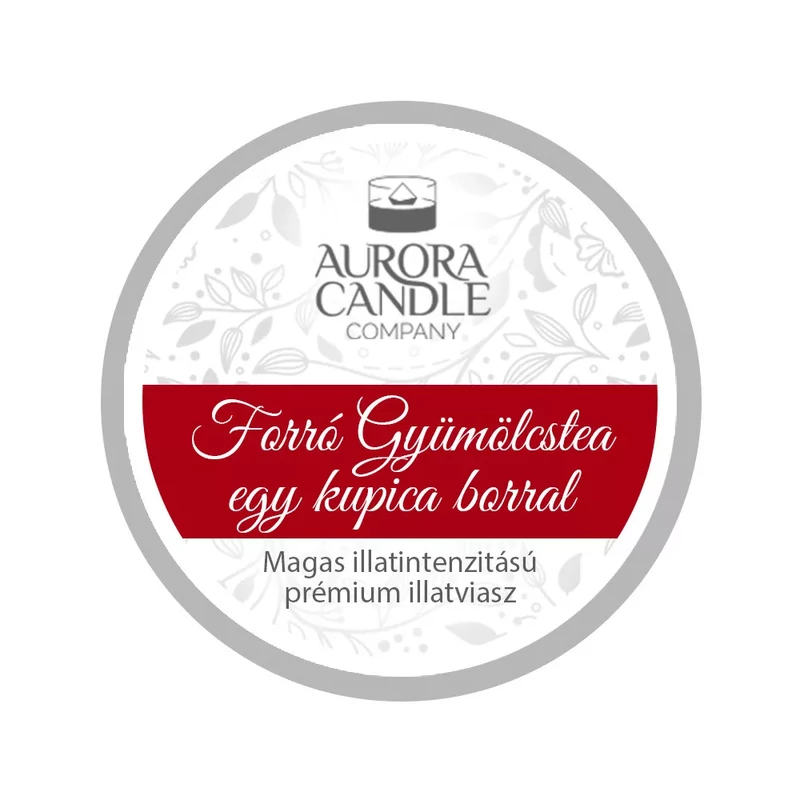 Aurora Candle Forró Gyümölcstea egy kupica borral mini illatviasz