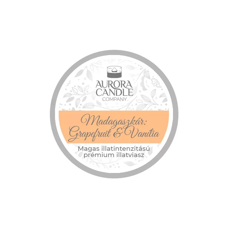 Aurora Candle Madagaszkár: Grapefruit & Vanília mini illatviasz