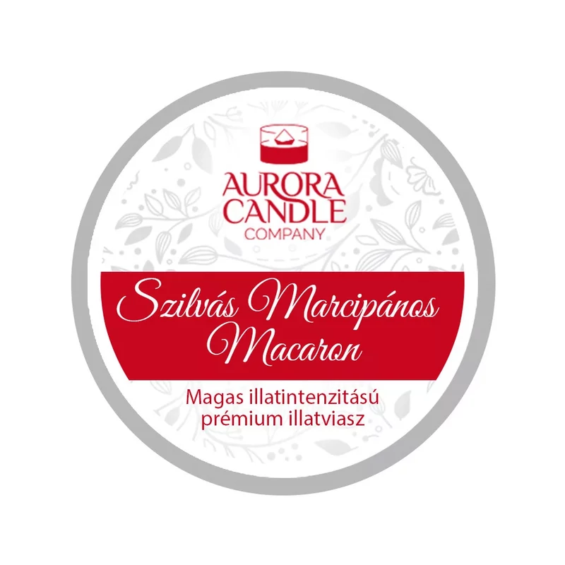 Aurora Candle Szilvás-Marcipános Macaron mini illatviasz