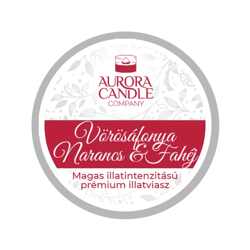 Aurora Candle Vörösáfonya, Narancs & Fahéj mini illatviasz