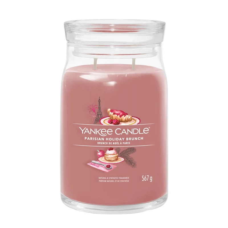 Yankee Candle® Parisian Holiday Brunch nagy üveggyertya 567g