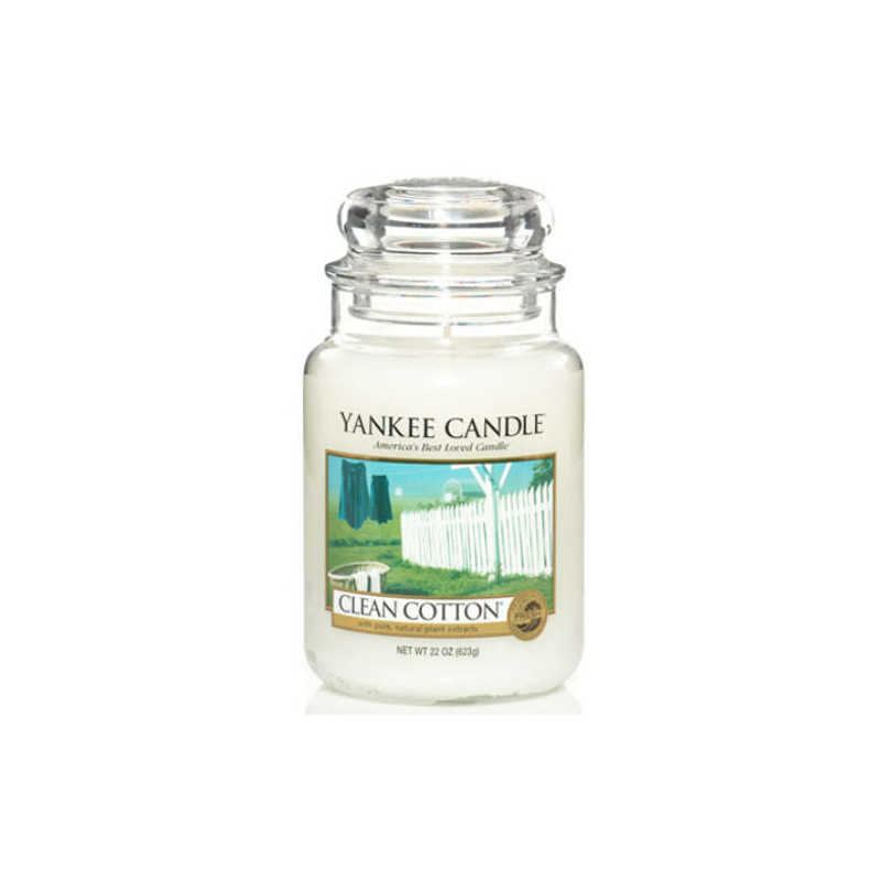Yankee Candle® Clean Cotton® nagy üveggyertya