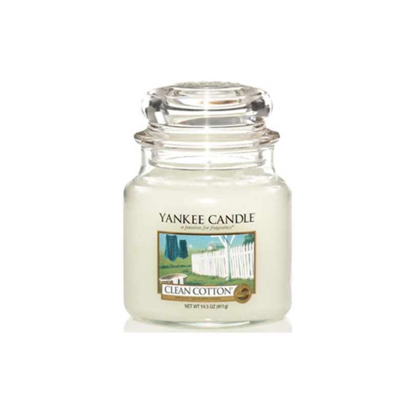 Yankee Candle® Clean Cotton® közepes üveggyertya