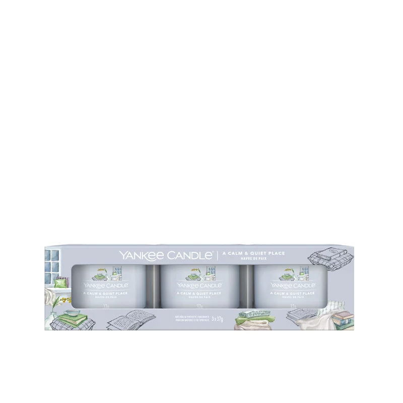 Yankee Candle® A calm & quiet place kis üveggyertya szett 3x37g