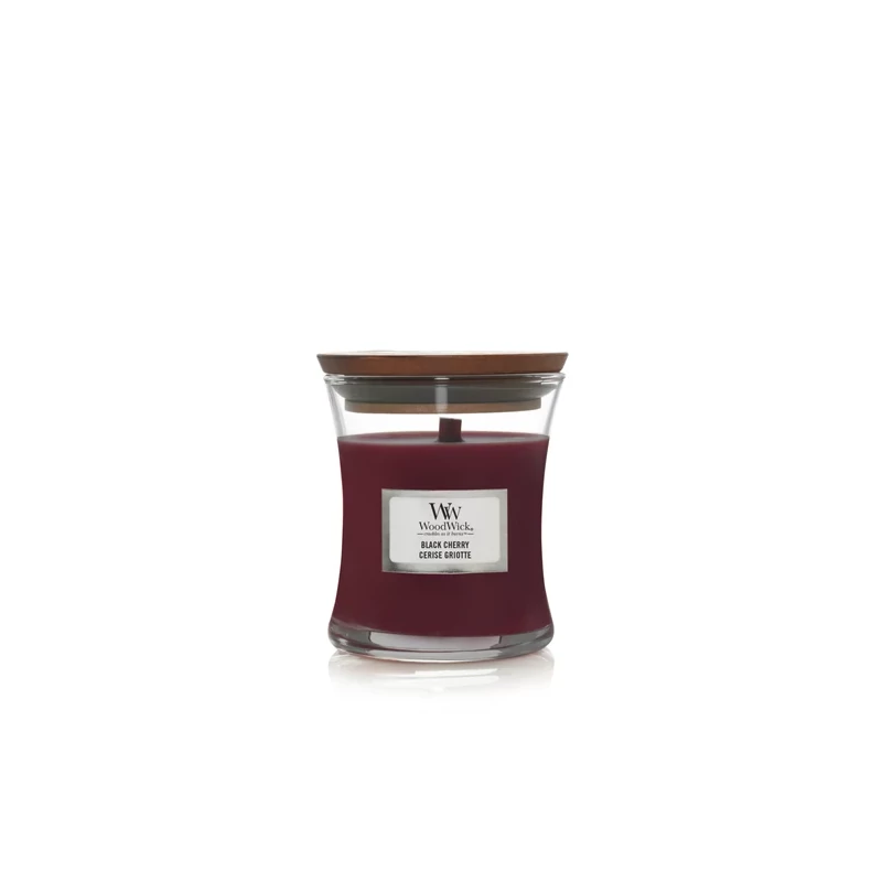 WoodWick® Black Cherry kis üveggyertya