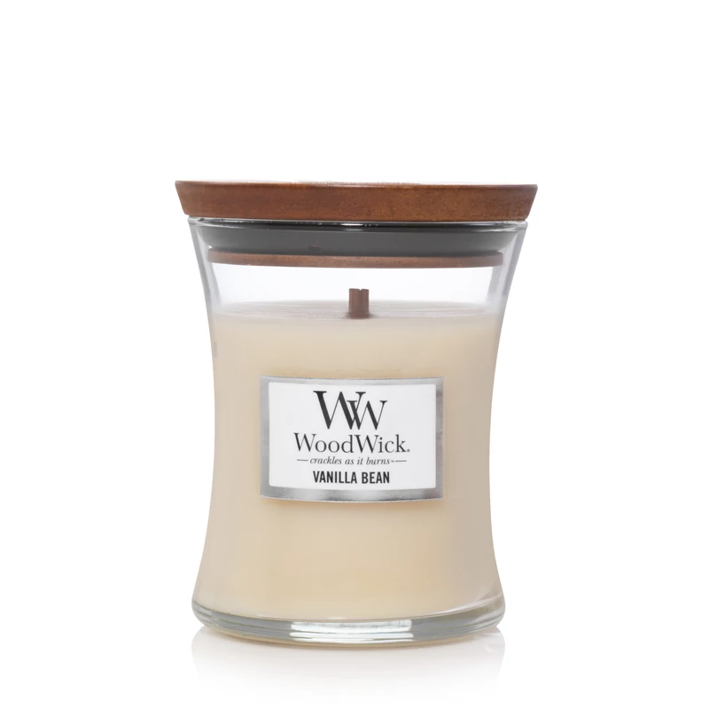 WoodWick® Vanilla Bean közepes üveggyertya
