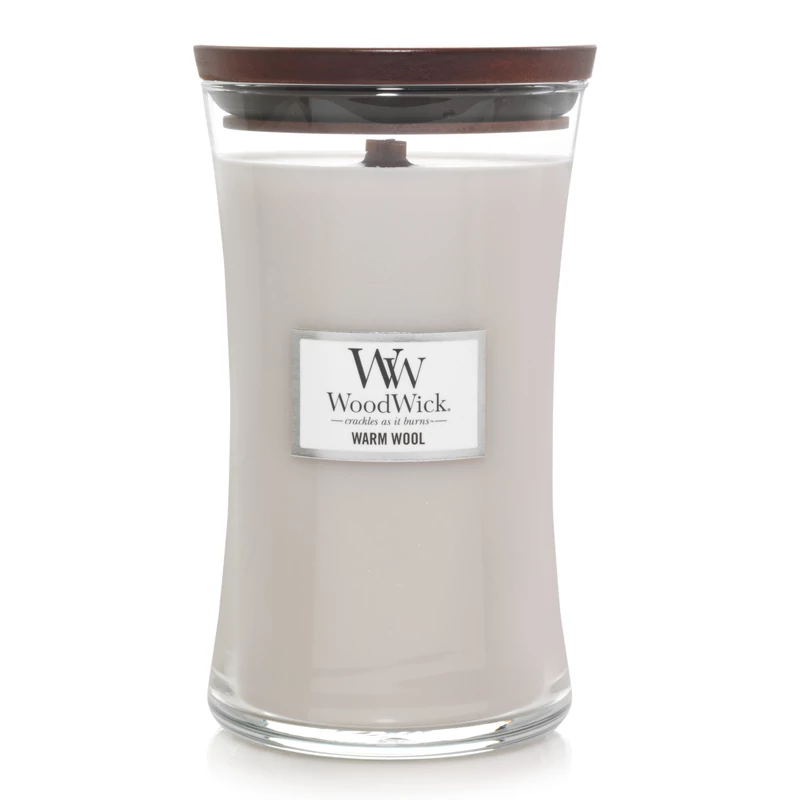 WoodWick® Warm Wool nagy üveggyertya
