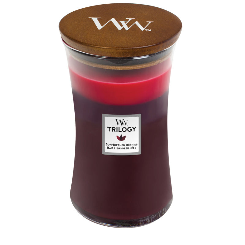 WoodWick® Sun Ripened Berries Trilogy nagy üveggyertya
