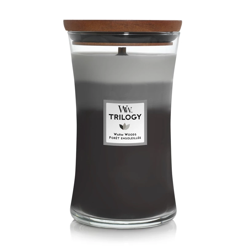 WoodWick® Warm Woods Trilogy nagy üveggyertya