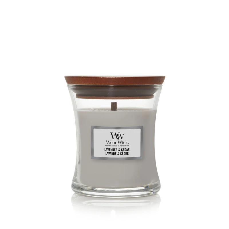 WoodWick® Lavender &amp; Cedar kis üveggyertya