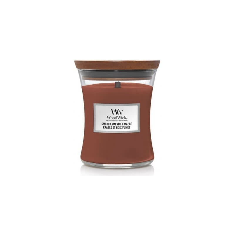 WoodWick® Smoked Walnut & Maple közepes üveggyertya