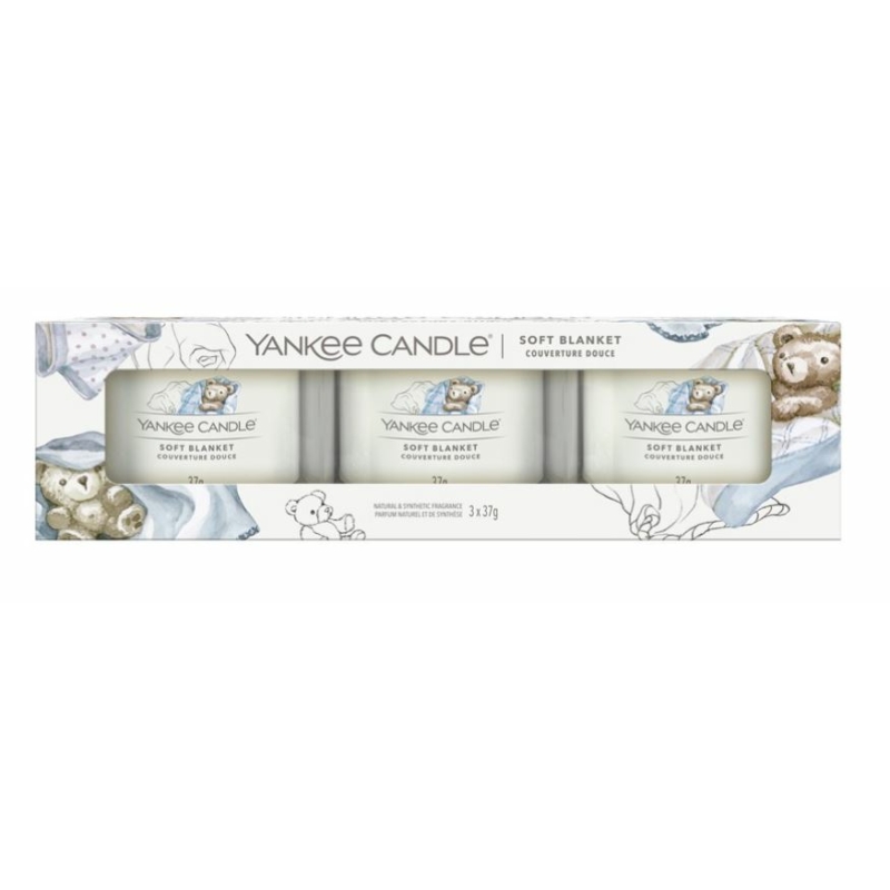 Yankee Candle® Soft Blanket üveg mintagyertya szett