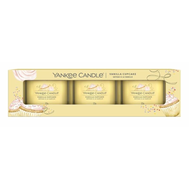 Yankee Candle® Vanilla Cupcake üveg mintagyertya szett