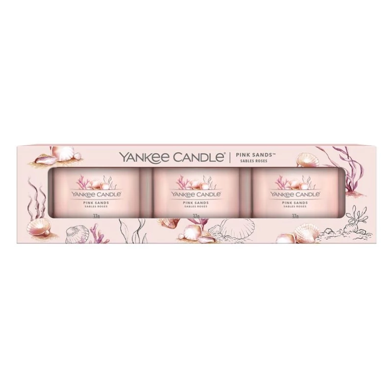 Yankee Candle® Pink Sands kis üveggyertya szett 3x37g