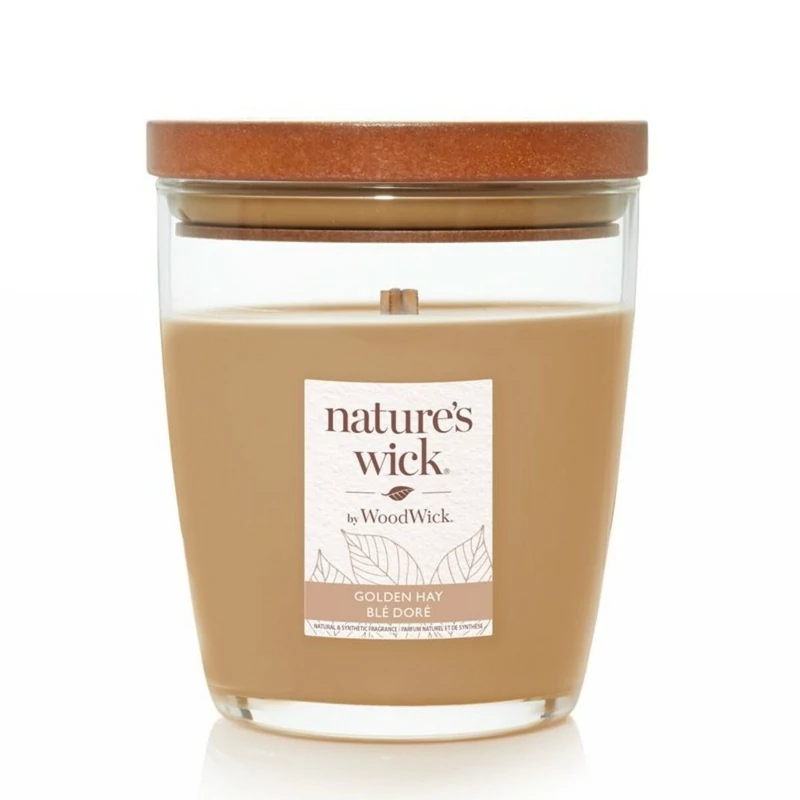 WOODWICK® Nature's Wick Golden Hay közepes üveggyertya 284g