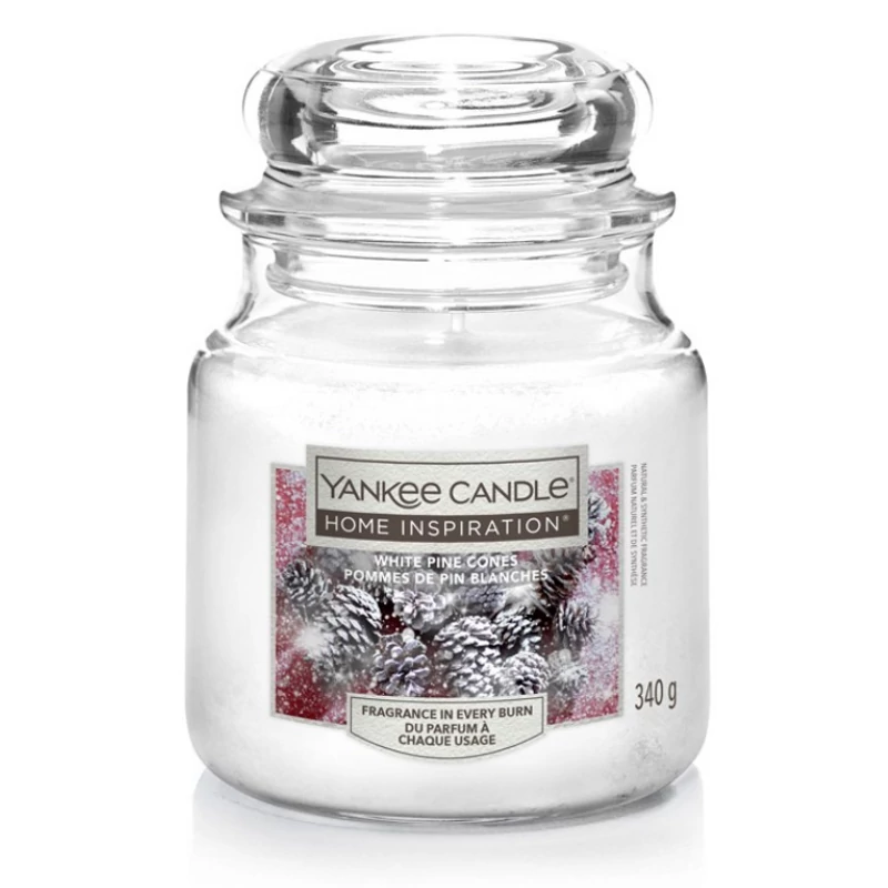 Yankee Candle® White Pine Cons közepes üveggyertya 368g