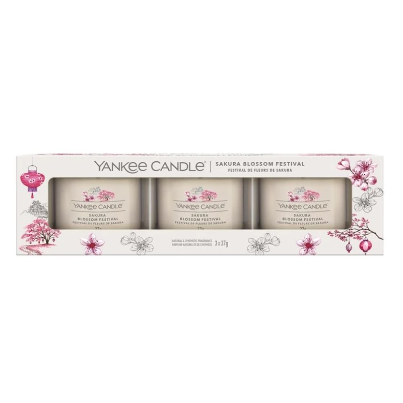 Yankee Candle® Sakura Blossom Festival kis üveggyertya szett