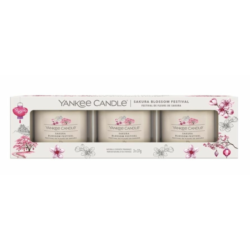 Yankee Candle® Sakura Blossom Festival üveg mintagyertya szett