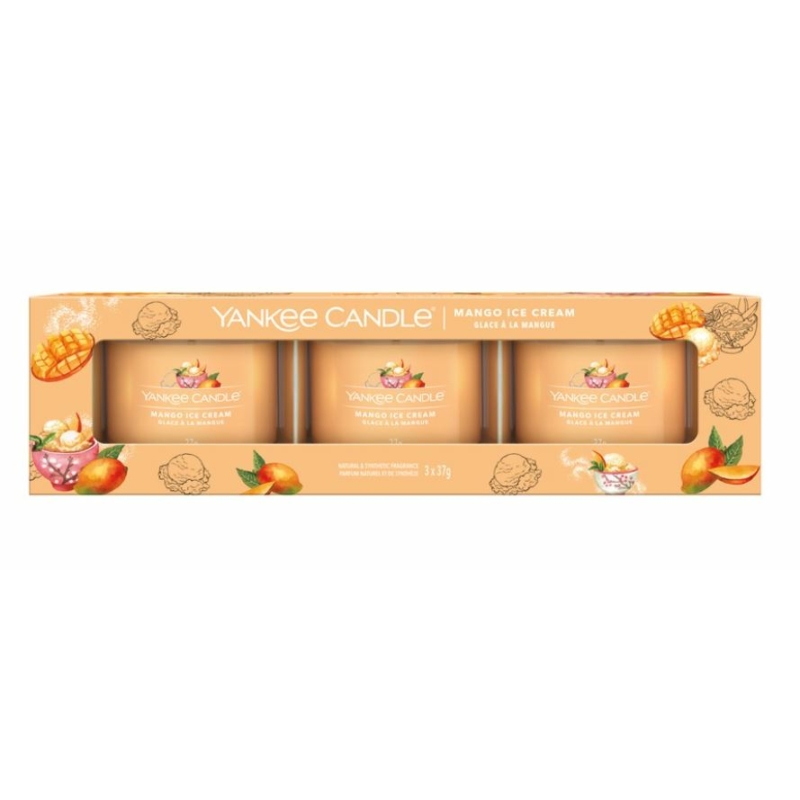Yankee Candle® Mango Ice Cream üveg mintagyertya szett