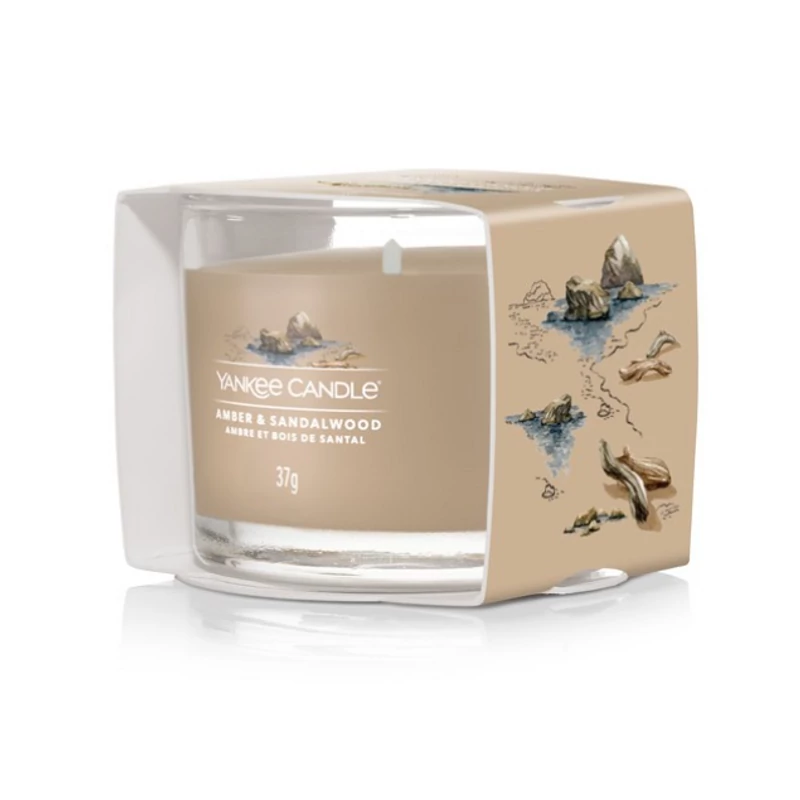 Yankee Candle® Amber & Sandalwood kis üveggyertya 37g