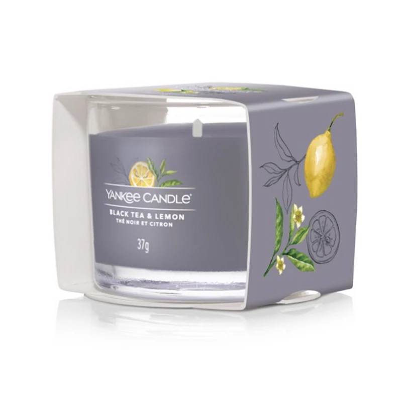 Yankee Candle® Black Tea & Lemon kis üveggyertya 37g