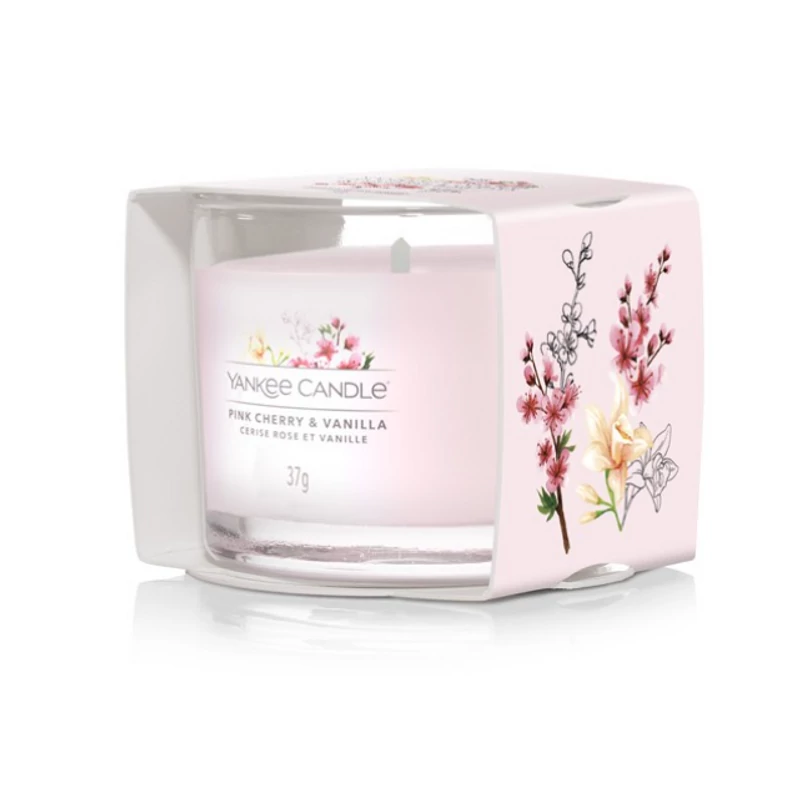 Yankee Candle® Pink Cherry & Vanilla kis üveggyertya 37g