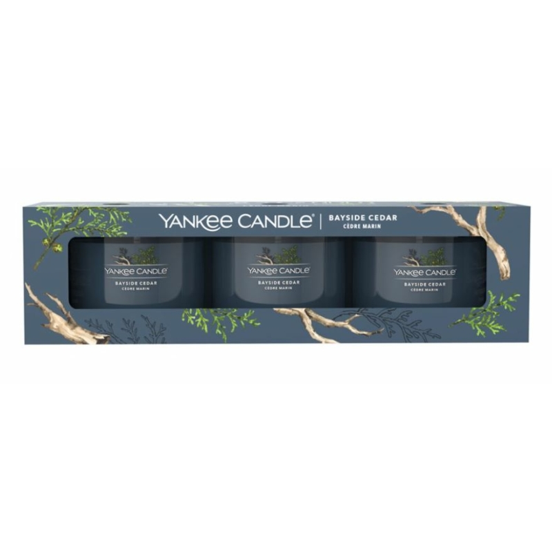 Yankee Candle® Bayside Cedar üveg mintagyertya szett