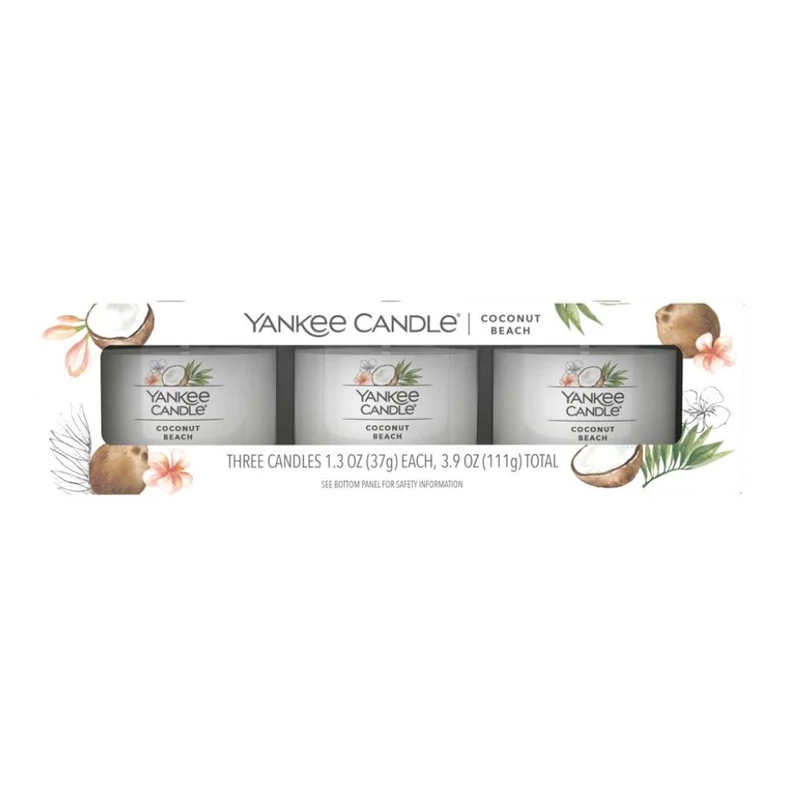Yankee Candle® Coconut Beach kis üveggyertya szett