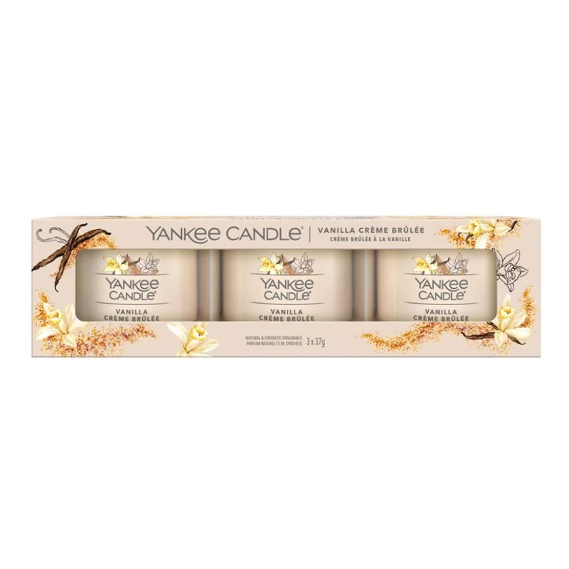 Yankee Candle® Vanilla Creme Brulee kis üveggyertya szett