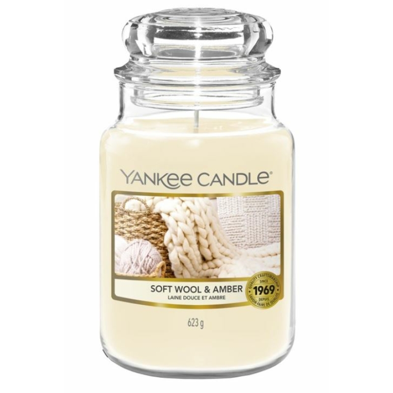 Yankee Candle® Soft Wool & Amber nagy üveggyertya