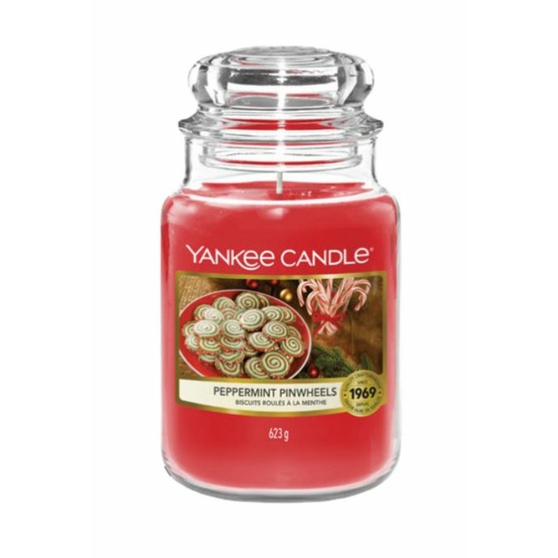 Yankee Candle® Peppermint Pinwheels nagy üveggyertya
