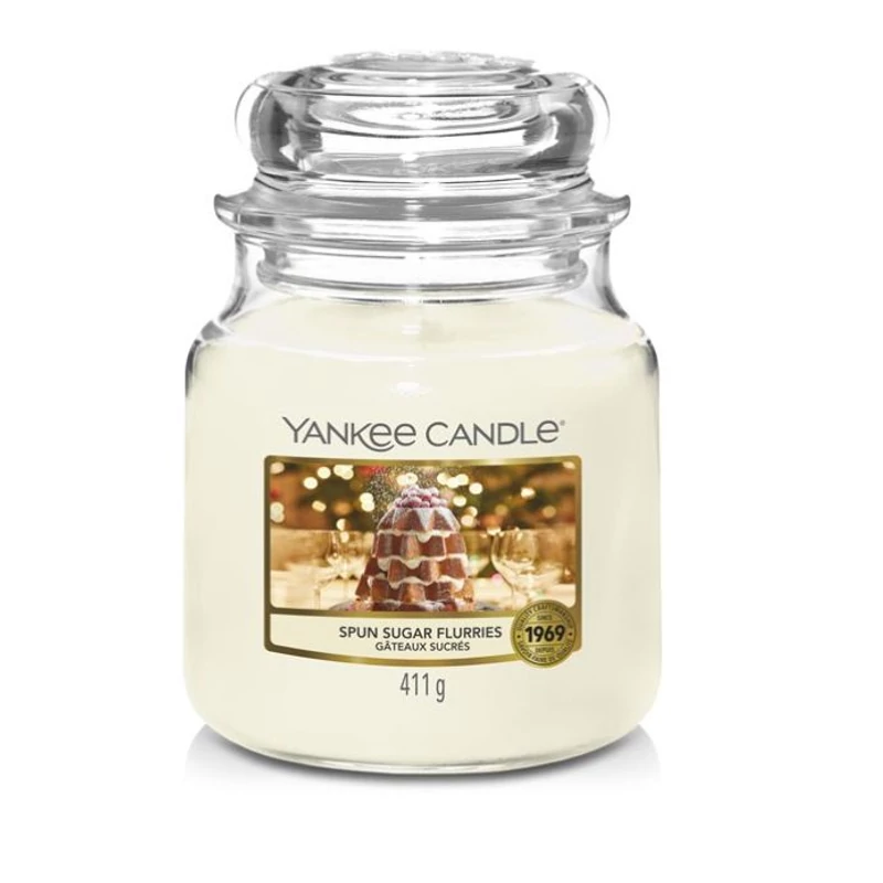 Yankee Candle® Spun Sugar Flurries közepes üveggyertya 411g