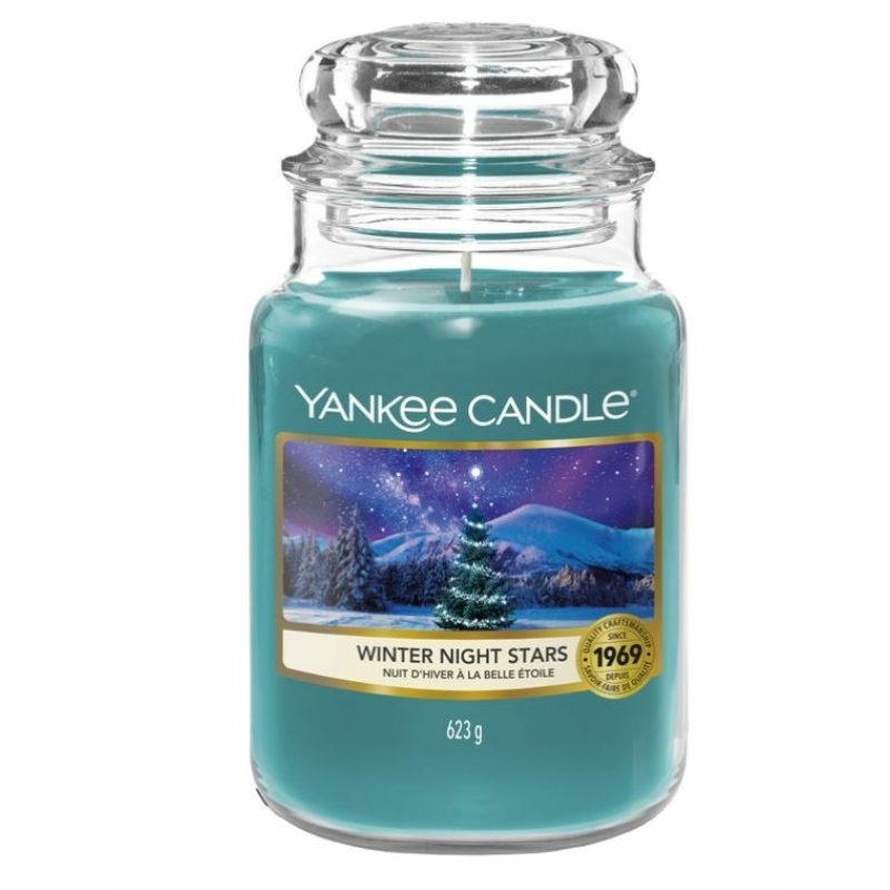 Yankee Candle® Winter Night Stars nagy üveggyertya