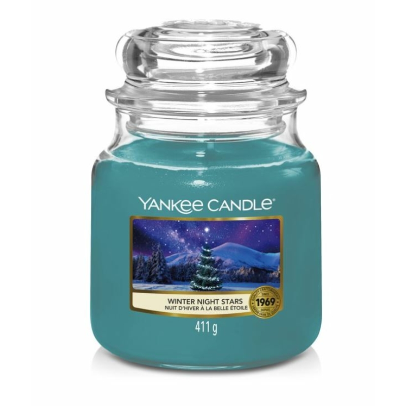 Yankee Candle® Winter Night Stars közepes üveggyertya
