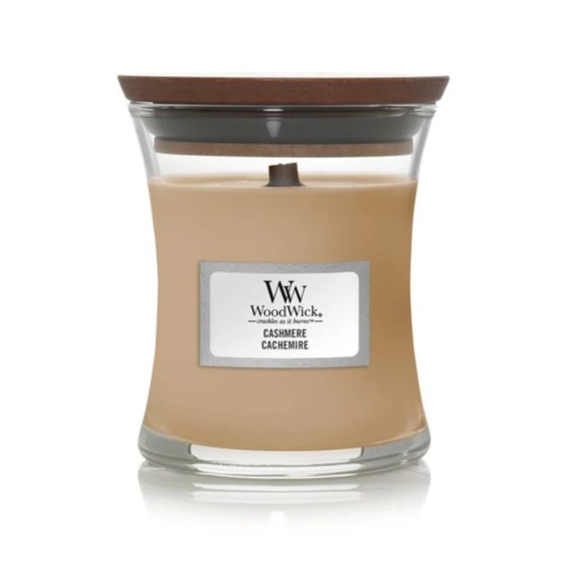 WoodWick® Cashmere kis üveggyertya 85g