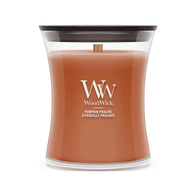 WoodWick® Pumpkin Praline közepes üveggyertya 275g