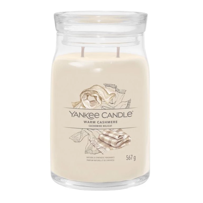 Yankee Candle® Warm Cashmere nagy üveggyertya 567g
