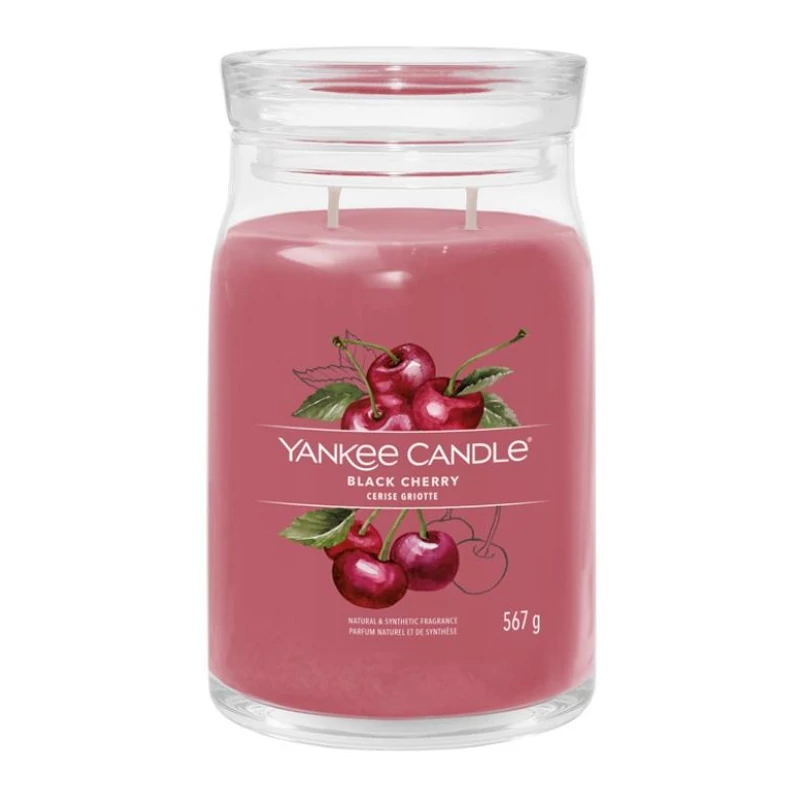 Yankee Candle® Black Cherry nagy üveggyertya 567g