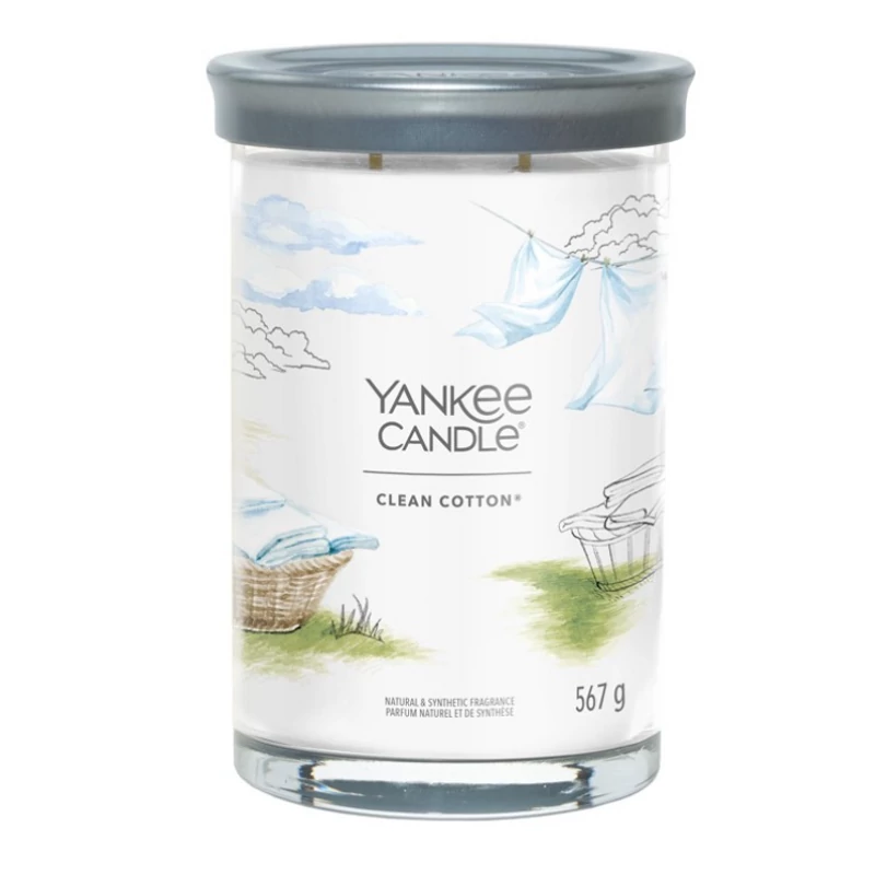 Yankee Candle® Clean Cotton Tumbler nagy üveggyertya 567g