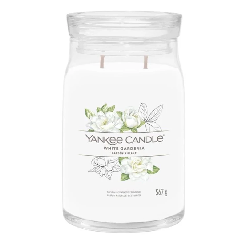 Yankee Candle® White Gardenia nagy üveggyertya 567g
