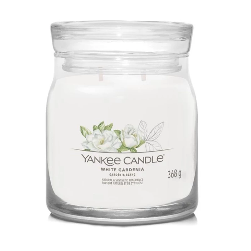 Yankee Candle® White Gardenia közepes üveggyertya 368g