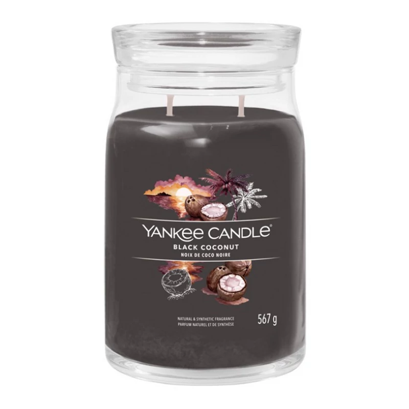 Yankee Candle® Black coconut nagy üveggyertya 567g