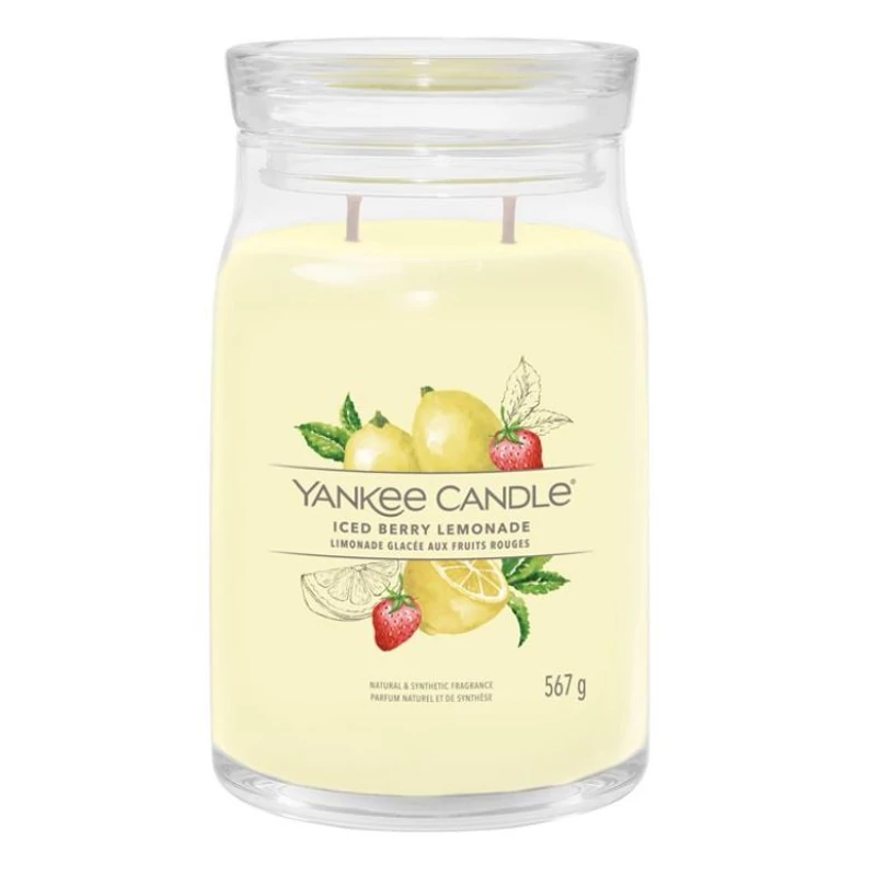 Yankee Candle® Iced Berry Lemonade nagy üveggyertya 567g