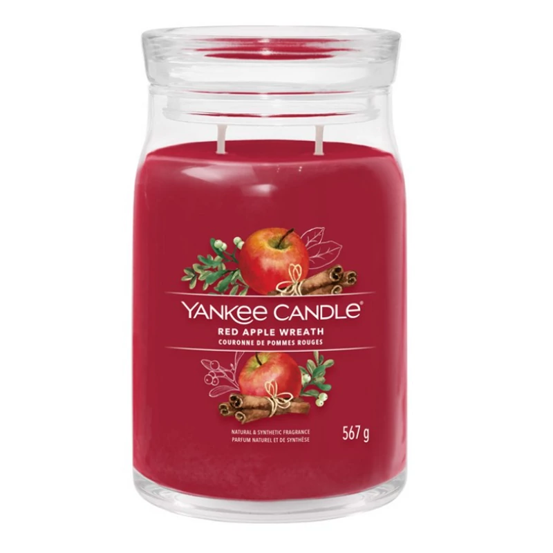 Yankee Candle® Red apple wreath nagy üveggyertya 567g