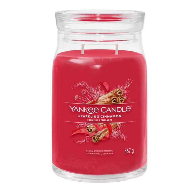 Yankee Candle® Sparkling cinnamon nagy üveggyertya 567g