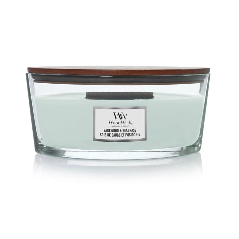 WoodWick® Sagewood & Seagrass hajógyertya 453g