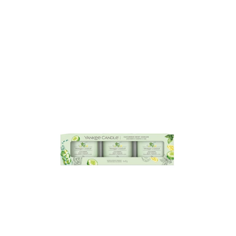 Yankee Candle® Cucumber Mint Cooler kis üveggyertya szett 3x37g