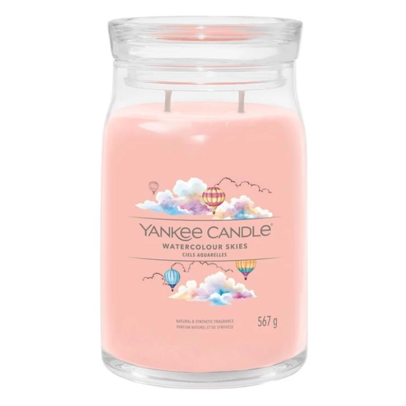 Yankee Candle® Watercolor Skies nagy üveggyertya 567g